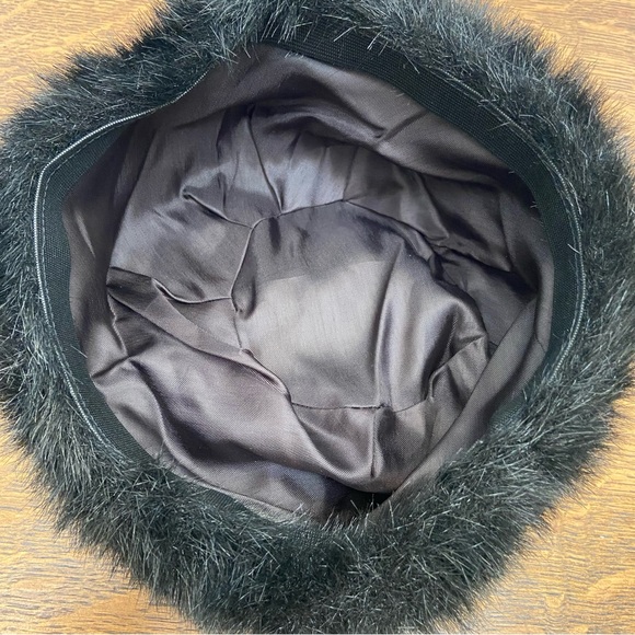 VINTAGE FAUX FUR BROWN LUXURY CHIC WINTER WOMENS NORDIC RETRO HAT - Picture 9 of 10